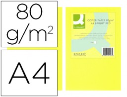 500h papel fotocopiadora Q-Connect A4 80g/m² color amarillo neón